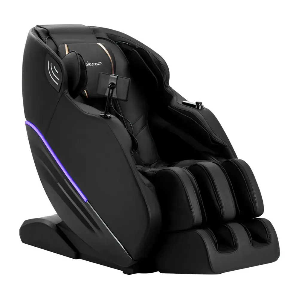 3D Sakura Maximus 809 massagestol i sort med 105 cm massagebane og kropsscanning
