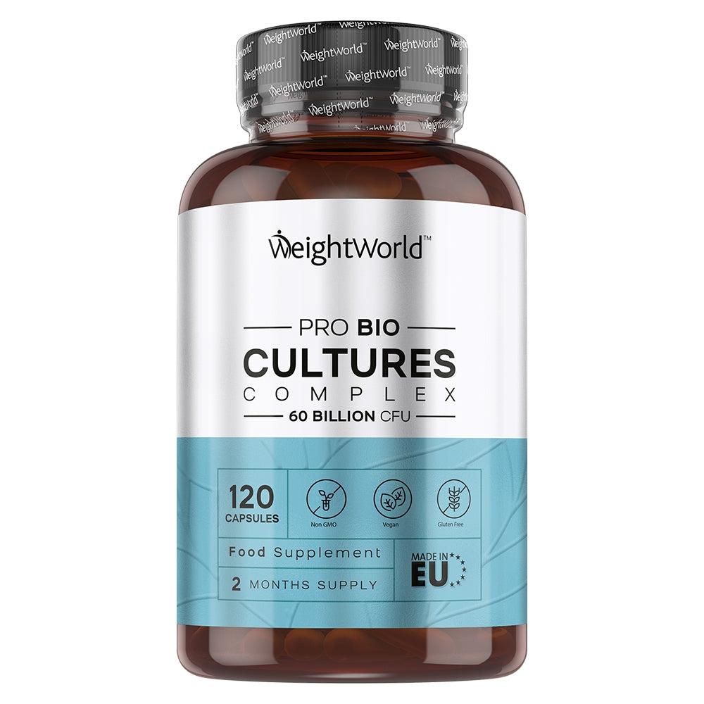 WeightWorld Pro Bio Culture med Probiotika 120 kapsler – 60 milliarder CFU, 2 måneders forsyning