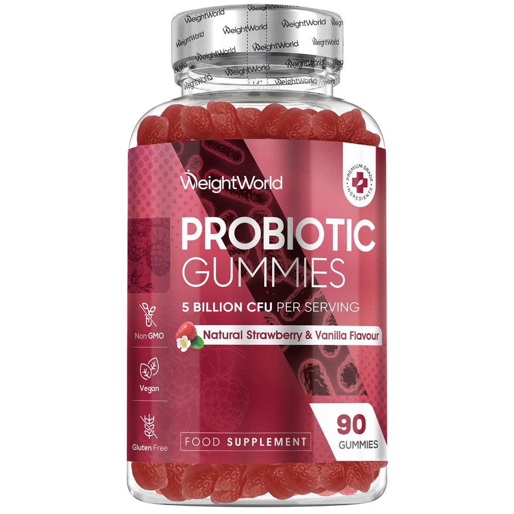 WeightWorld Probiotika Gummies 90 stk. med Bacillus coagulans – jordbær og vanilje smag