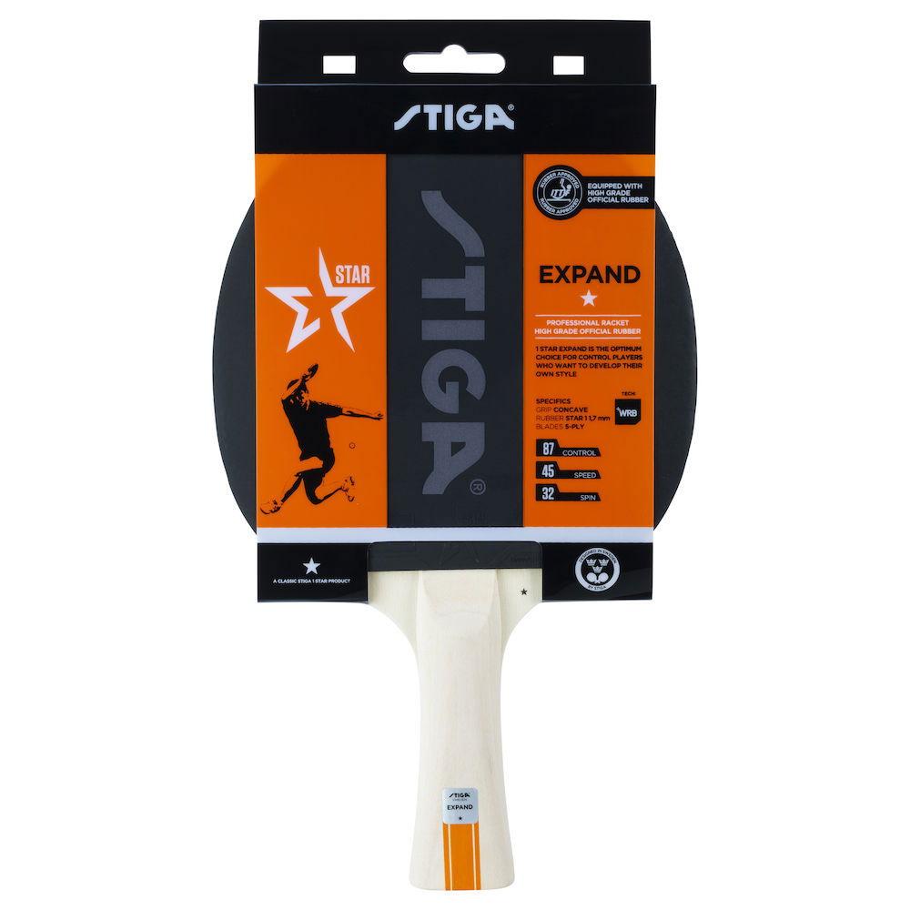 Stiga Expand 1-Star bordtennisbat med konkavt greb