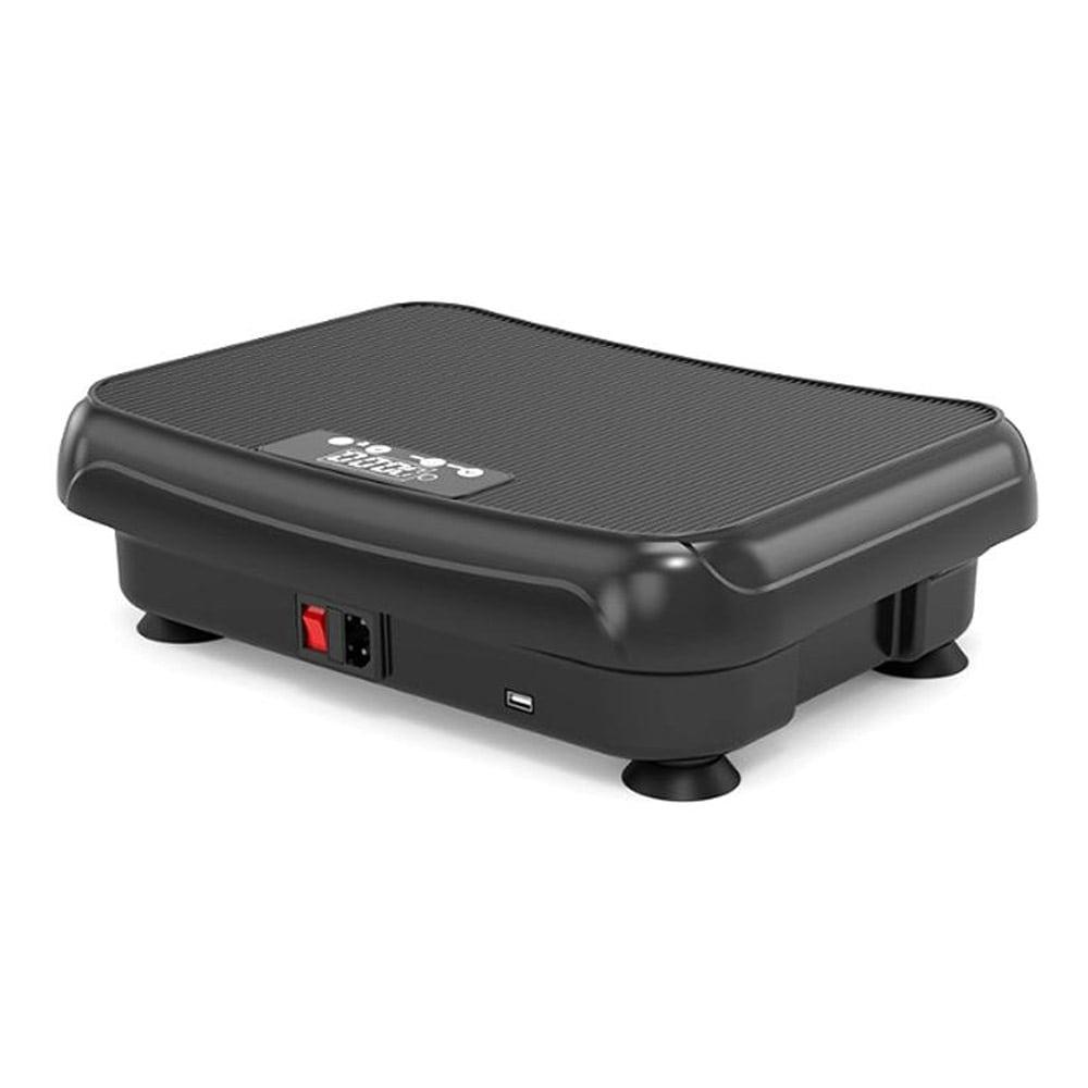 Kompakt sort vibrationsplade med LCD-display og 44 cm platform