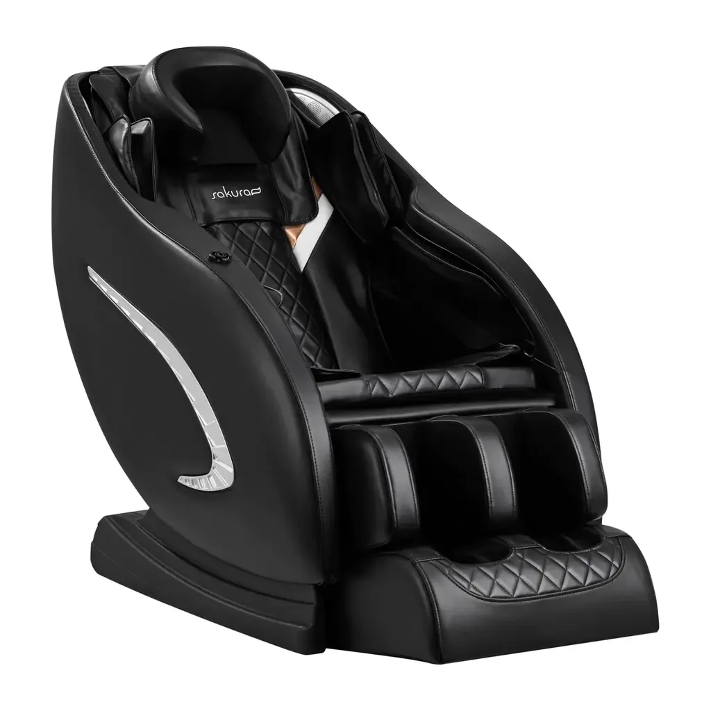 Sakura Classic 305 massagestol i sort med ergonomisk ryglæn og betjeningspanel