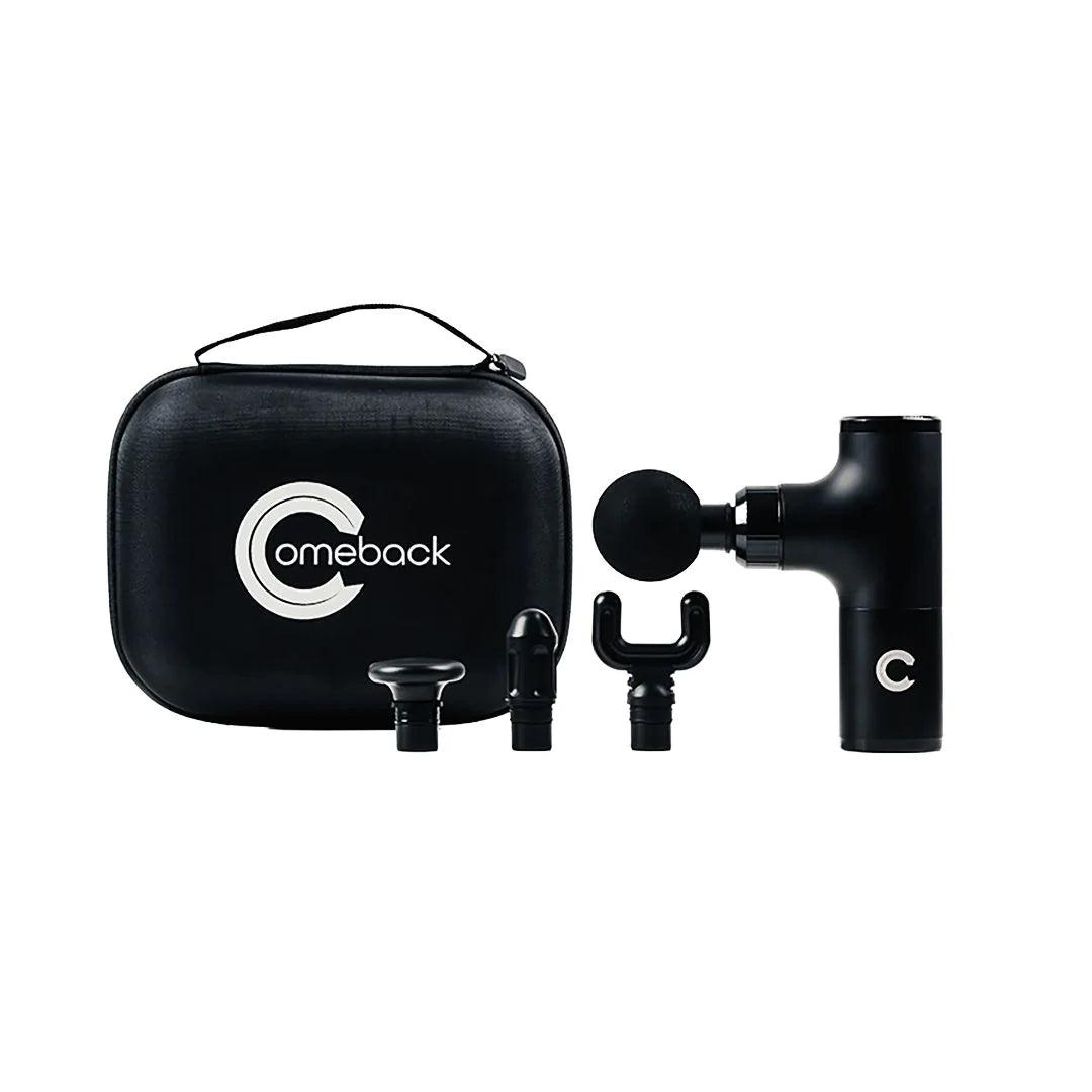 Comeback Mini Deluxe massagepistol i kompakt format med transportkuffert