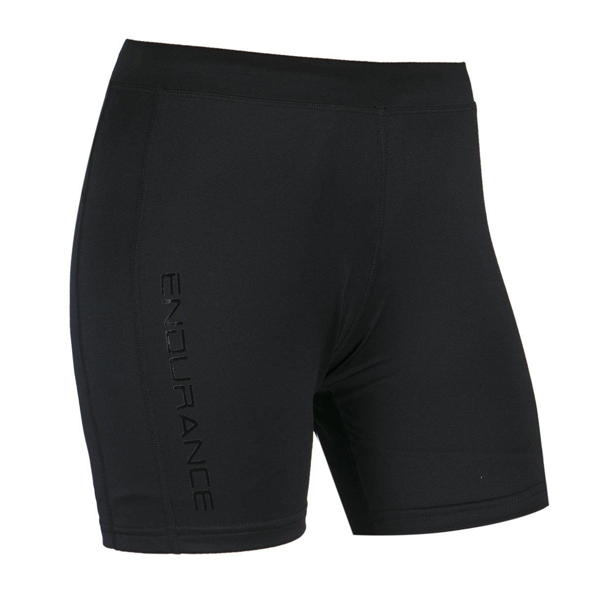 Endurance Mahana Short XQL knælange løbetights til dame i sort til varme dage