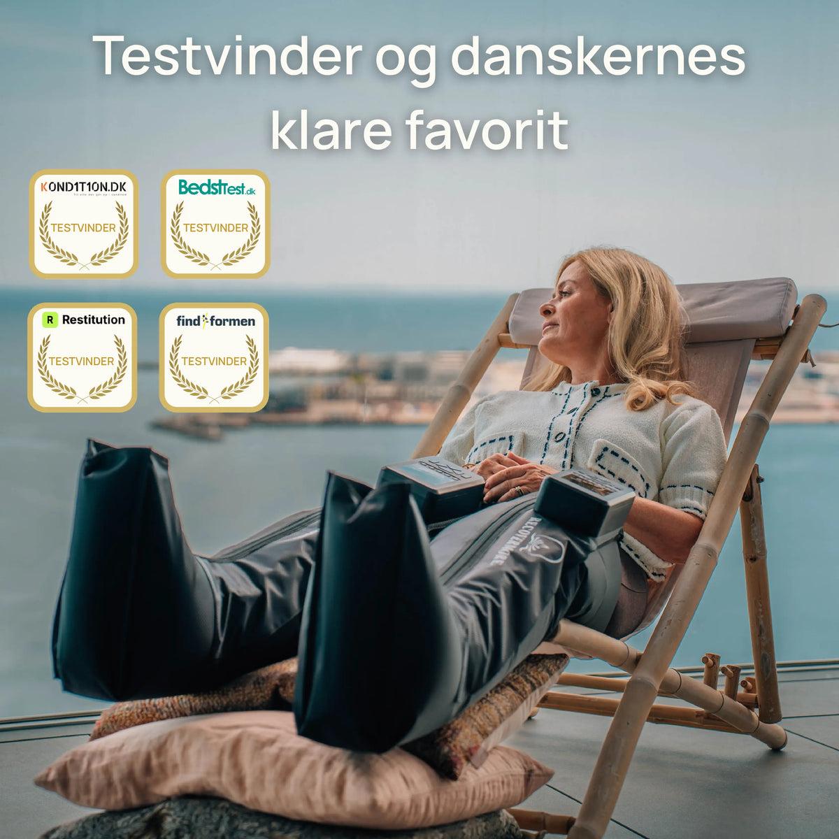 RecoverMore trådløse recovery boots med fem luftkamre og varmefunktion