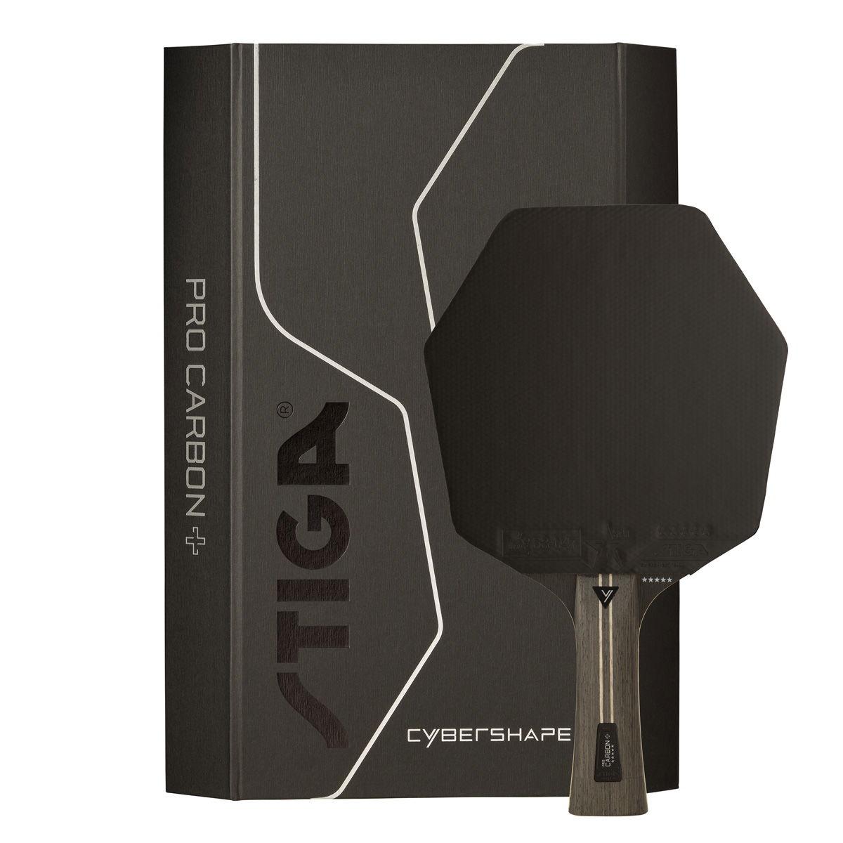 Stiga Pro Carbon Plus Cybershape 5-stjernet bordtennisbat i sort