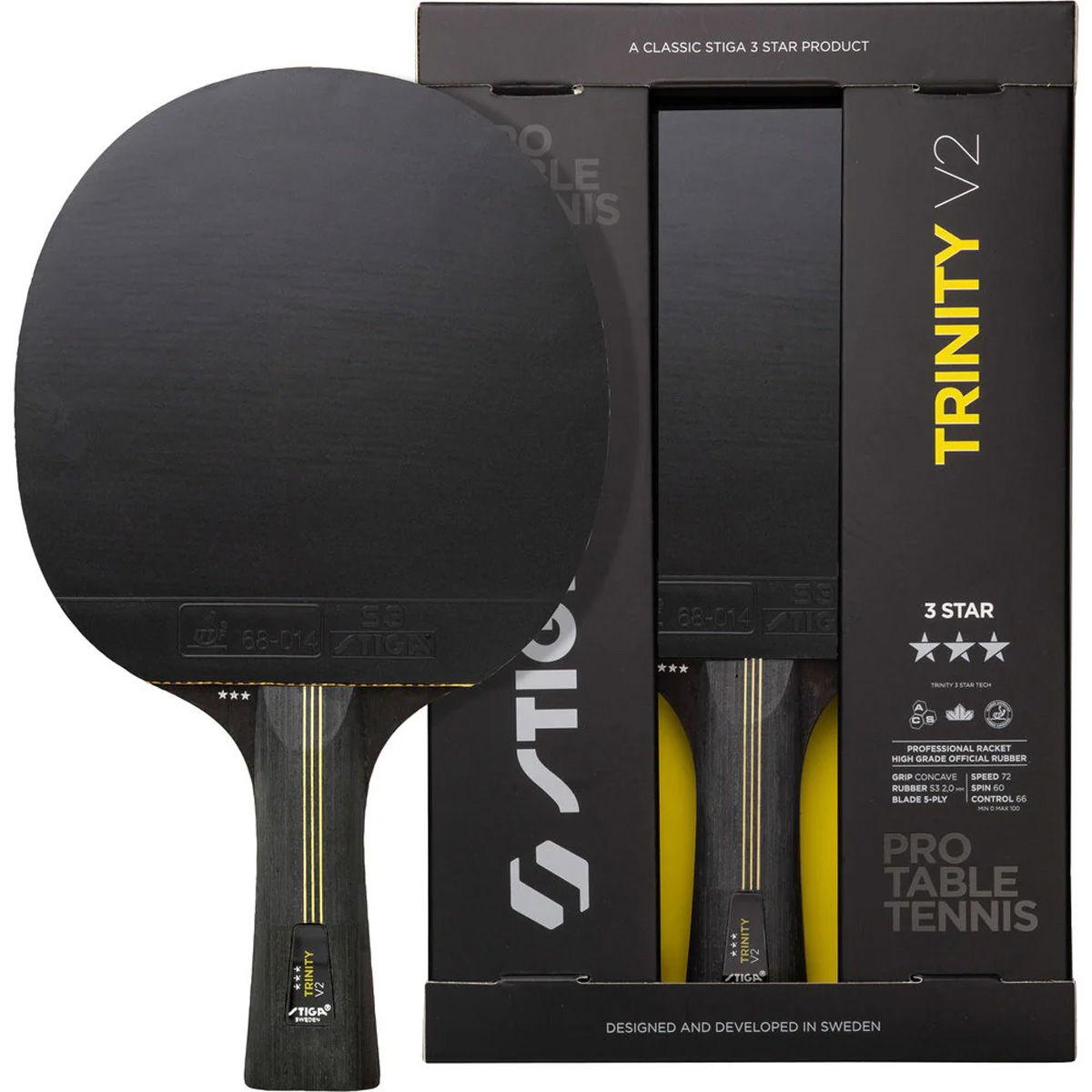 Stiga Trinity V2 3-stjernet bordtennisbat med balsakerne