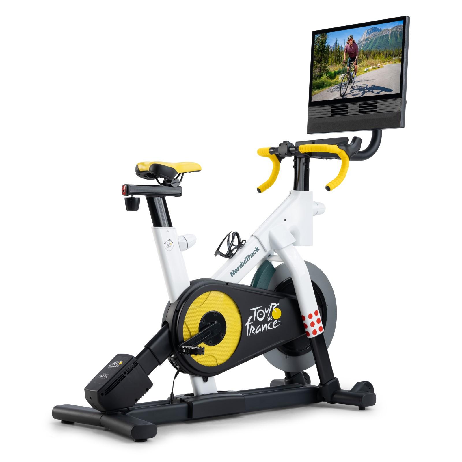 NordicTrack Tour de France indoor bike med 24-tommer skærm og motoriseret stigning