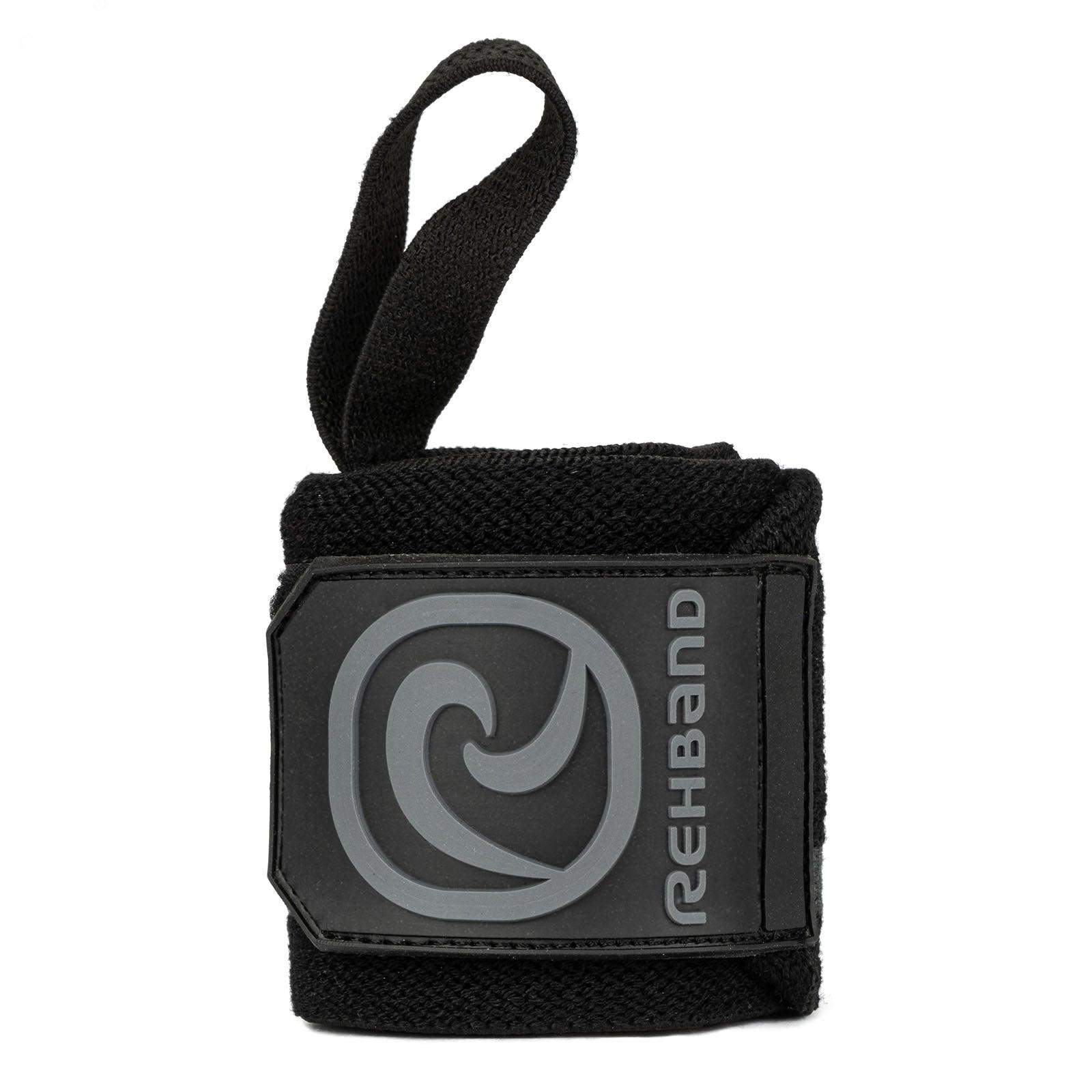 Rehband X-RX wrist wraps i carbon black med velcro og tommelfingerløkke