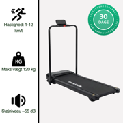 WorkWalk Pro foldbart løbebånd i hvid og sort design
