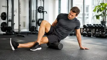Illustration af foam roller til restitution og muskelpleje