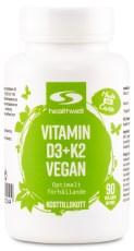 Healthwell Vitamin D3+K2 Vegan kapsler