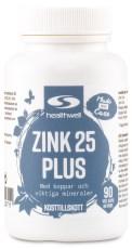 Healthwell Zink 25 Plus med 90 kapsler