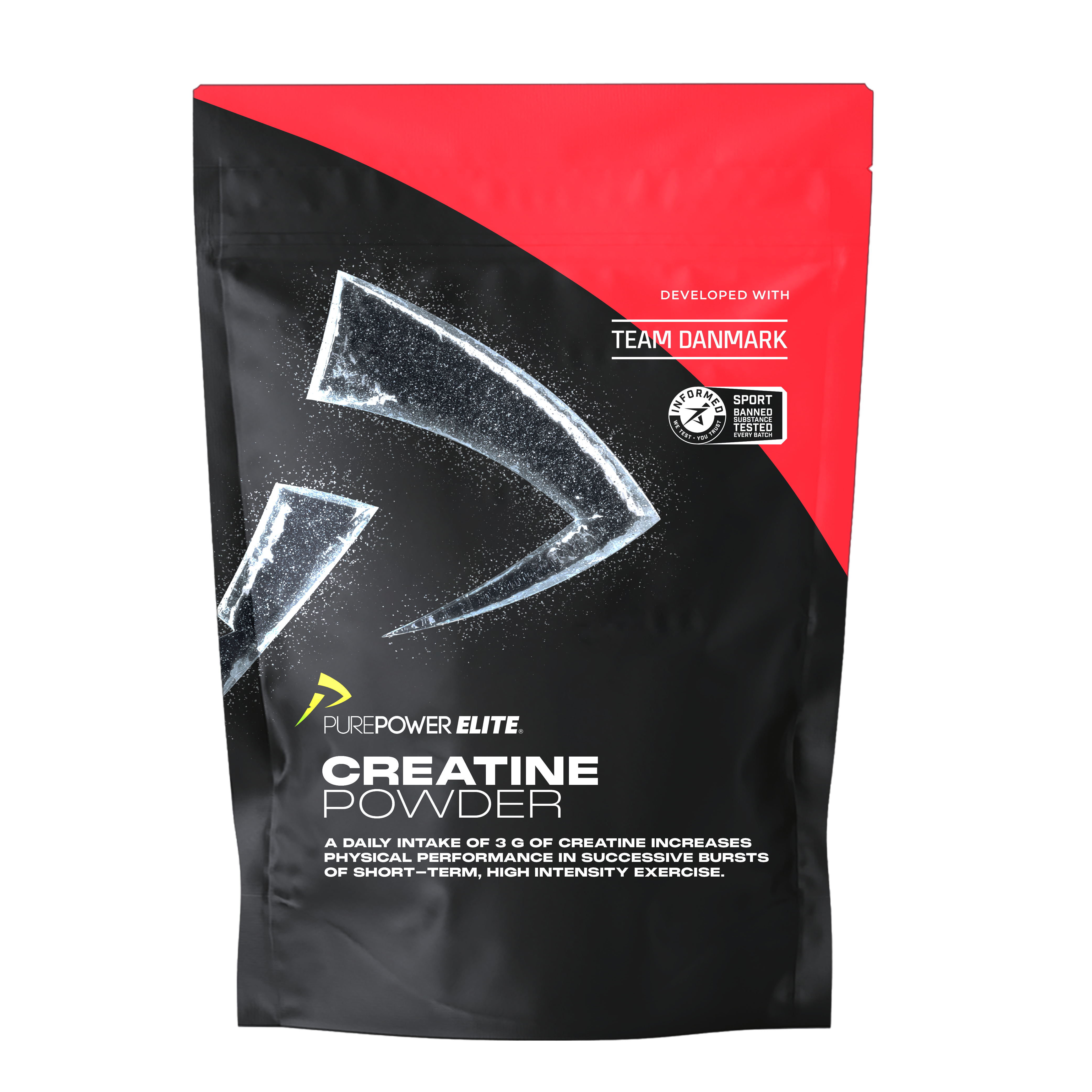PurePower Elite Creatine 300g pose til atleter med kreatin i høj kvalitet