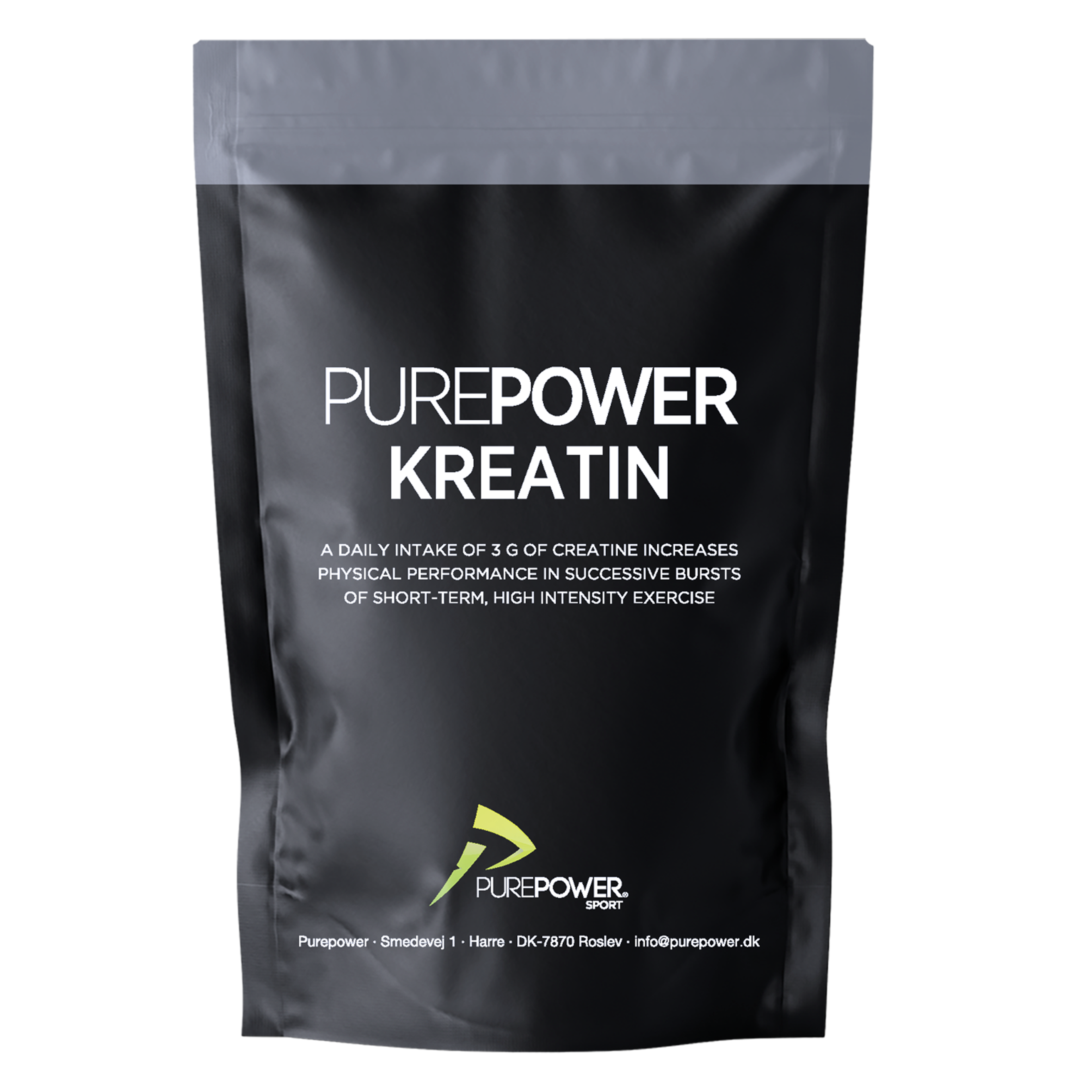 PurePower Kreatin Neutral 300 g pose med mikroniseret kreatinmonohydrat