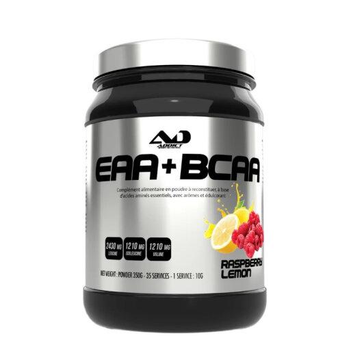 Addict Sport Nutrition EAA+BCAA 350 g i smagen Raspberry Lemon