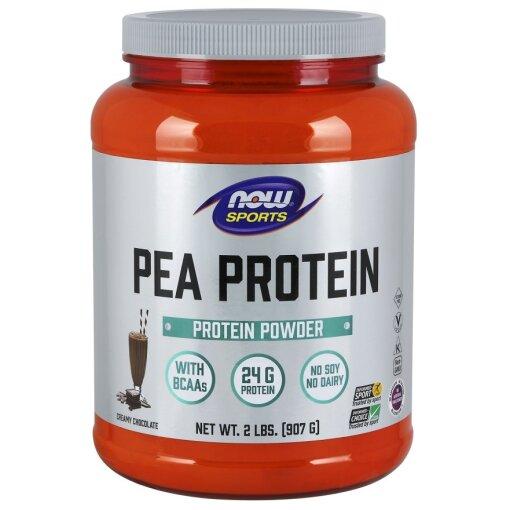NOW Foods Pea Protein Dutch Chocolate 907 g rent ærteproteinisolat