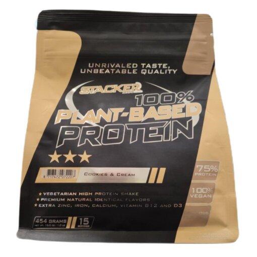 Stacker2 100% Plantebaseret Protein Cookies & Cream 454 g vegansk proteinpulver