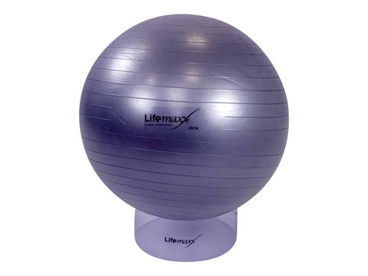 Sølvfarvet LMX træningsbold på 65 cm med anti-burst til core og balance