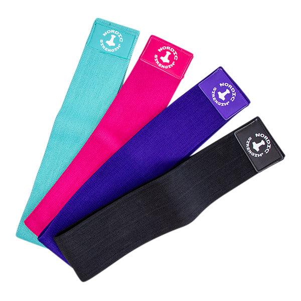4 pak booty bands hip circles i stof til hip thrust og hoftestyrke øvelser