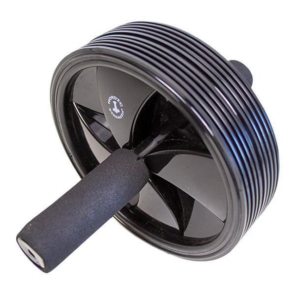 Ab wheel med ekstra bredt enkelt hjul og polstrede bløde håndtag