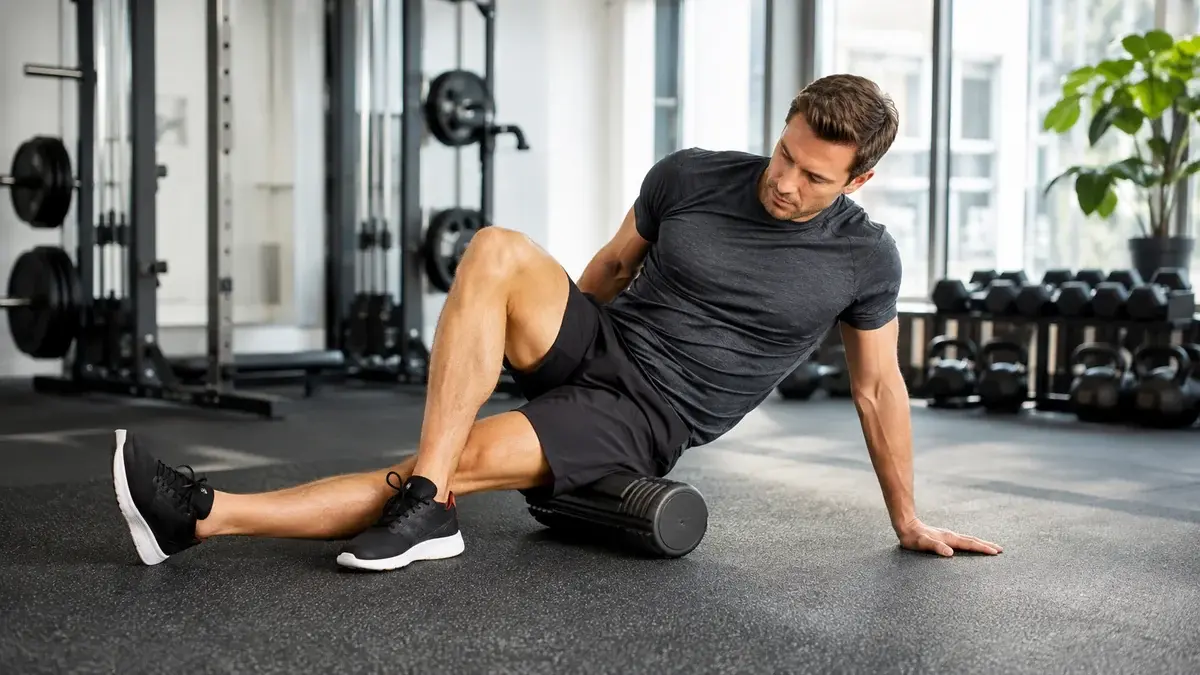 Illustration af foam roller til restitution og muskelpleje