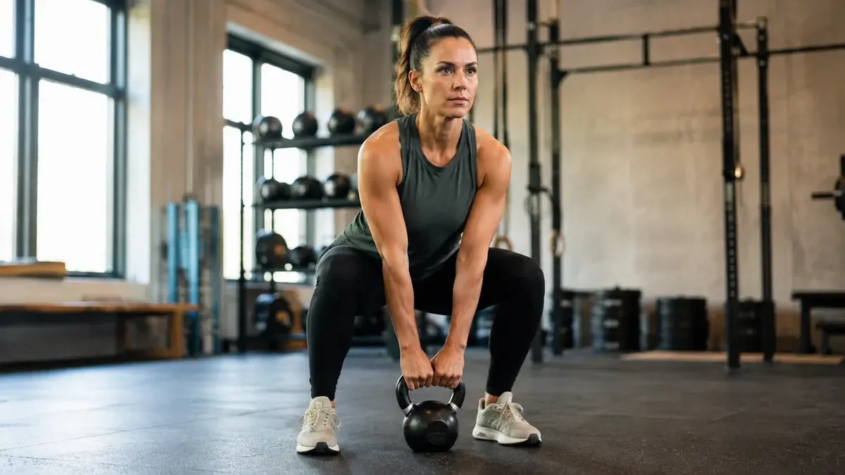 Illustration af kettlebell til funktionel styrketræning