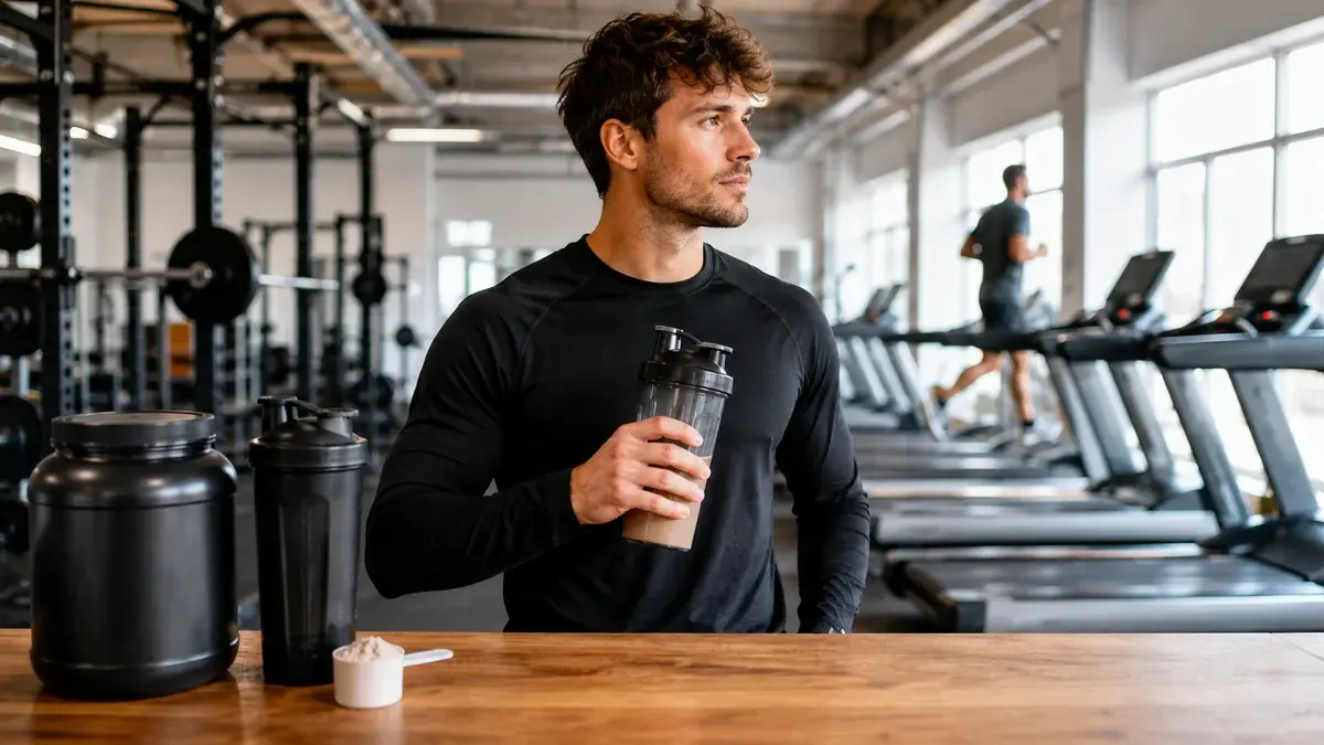 Illustration af pre-workout pulver før træning