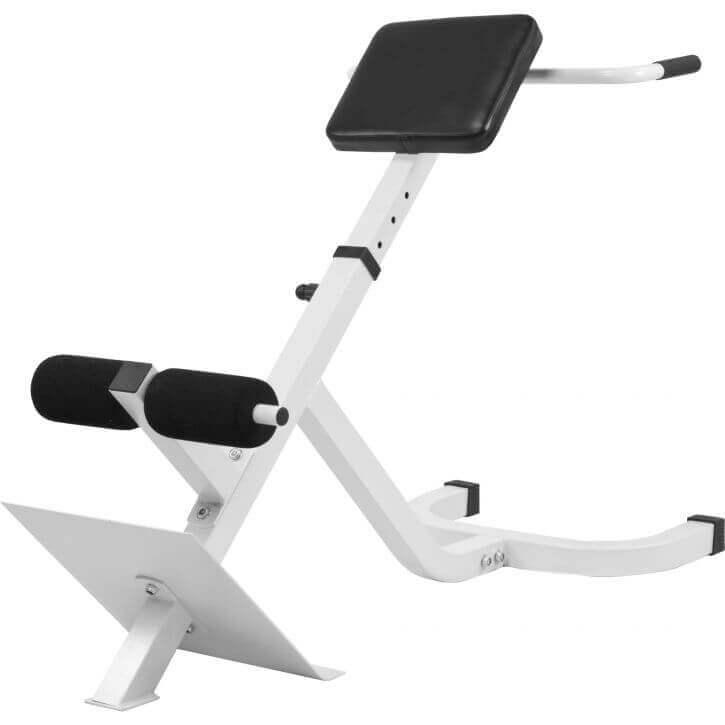 Hyperextension bænk til ryg- og mavetræning i sort stål