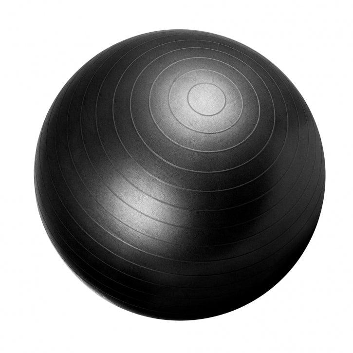 Sort træningsbold på 65 cm fra Nordic Strength til core, balance og pilates