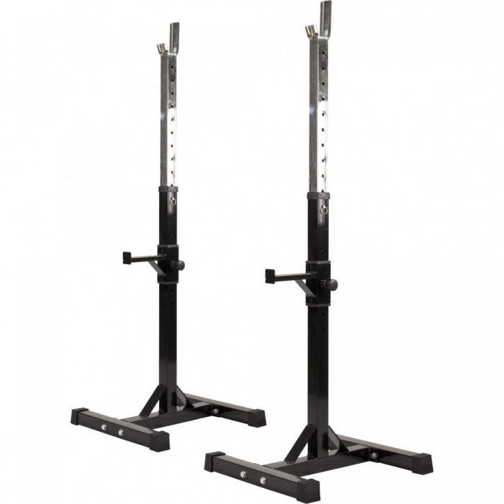 Fritstående squat rack med 500 kg maks. belastning i kraftig sort stålramme