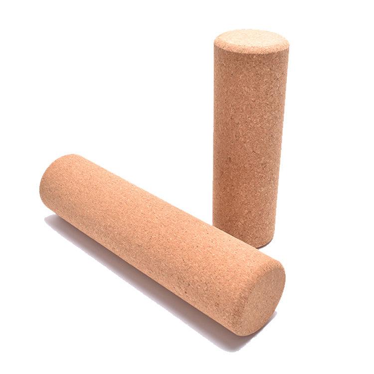 Naturlig kork yoga foam roller 10x30 cm med anti-slip overflade