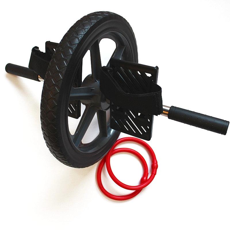 Stort Power Wheel mavehjul med fodstropper til avancerede øvelser