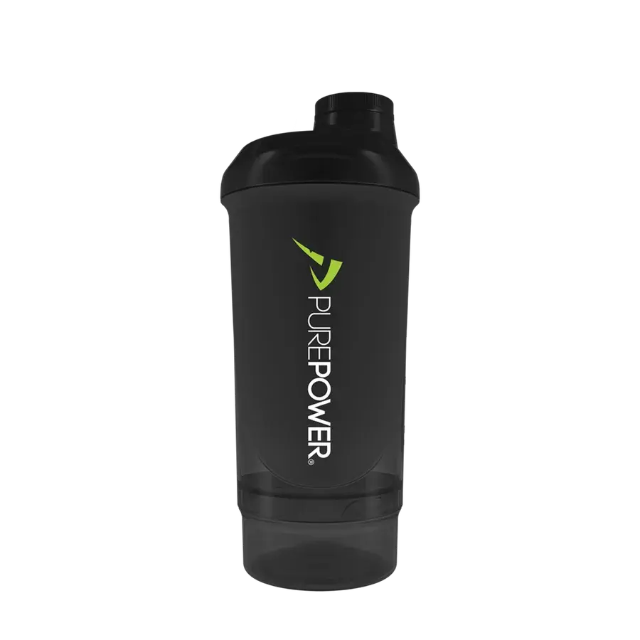 PurePower shaker med 500 ml drikkerum og 150 ml pulverdepot